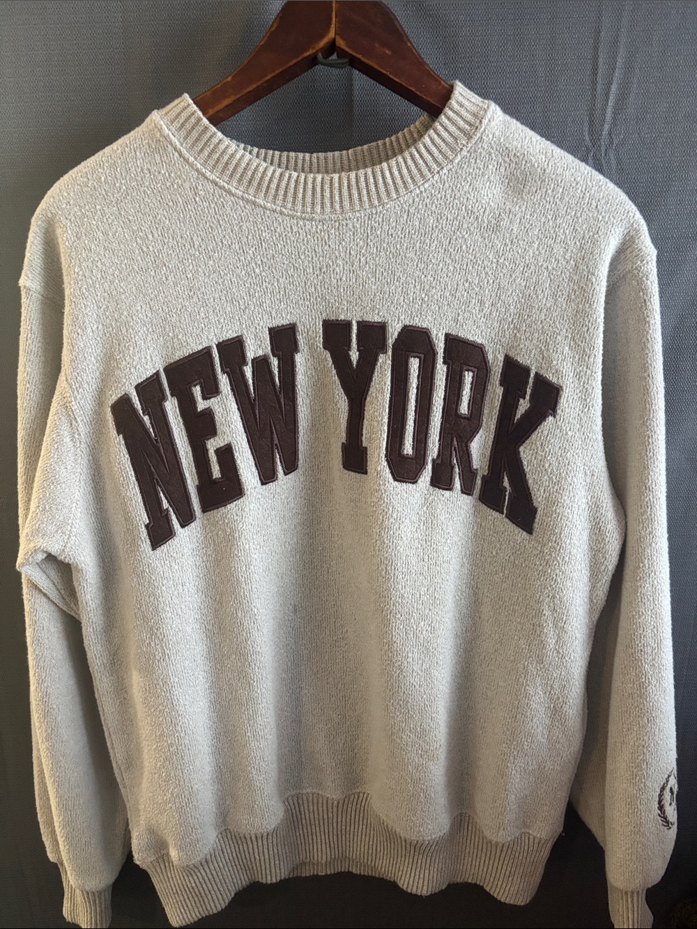 Women’s Cream Crewneck Sweater - Small